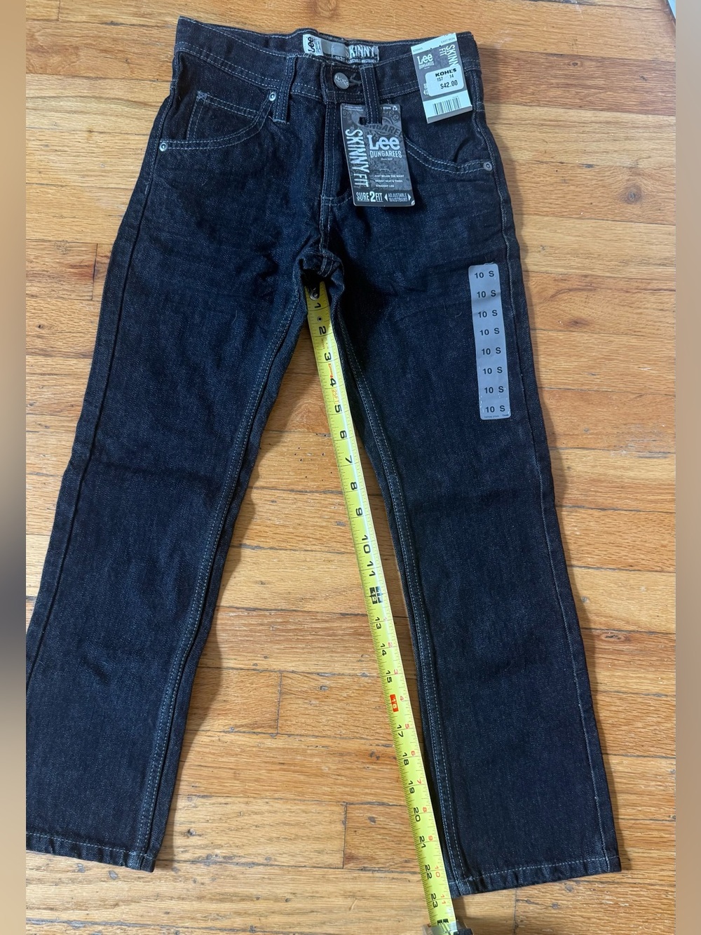 Lee Boys Skinny Fit Jeans Size 10S Slim Black Denim